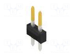 Connector: pin strips; pin header; male; PIN: 2; 2.54mm; THT; 2x1