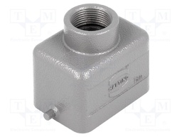 Enclosure: for Han connectors; Han; size 6B; for cable; for latch