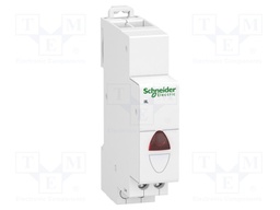 LED indicator; 110÷230VAC; DIN; Colour: red; Features: blinking