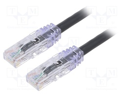Patch cord; TX6™ PLUS,U/UTP; 6; stranded; Cu; LSZH; black; Len: 1m