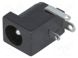 Socket; DC supply; male; 5,5/2,5mm; 5.5mm; 2.5mm; THT; 1A; -25÷85°C