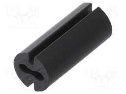 Spacer sleeve; LED; Øout: 4.8mm; ØLED: 3mm; L: 11mm; black; UL94V-0
