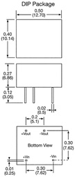 Converter: DC/DC; 1W; Uin: 24V; 12VDC; Iout: 84mA; DIP; 1.8g; 150kHz