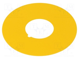 Warning plate; 22mm; Ømount.hole: 22.5mm; Ø: 60mm; Mat: PVC