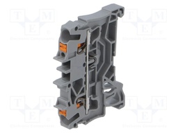 DIN Rail Mount Terminal Block, Through, 2 Ways, 12 AWG, 12 AWG, 2.5 mm², Clamp, 24 A