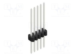 Connector: pin strips; pin header; male; PIN: 5; 1.27mm; THT; 1x5