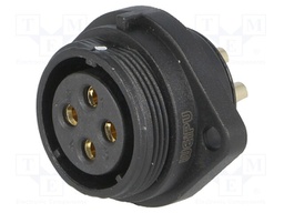 Socket; female; SP21; PIN: 4; IP68; soldering; 500V; 4mm2; 30A