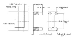 Insulating distance; polyamide 66; L: 5.1mm; black; UL94V-2