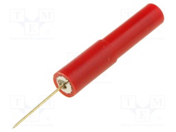 Test probe; 1A; 70V; red; Tip diameter: 0.6mm; Socket size: 4mm