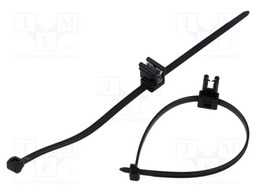Cable tie; with fixing for edges; L: 200mm; W: 4.6mm; polyamide