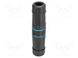 RJ 45 coupler; black; IEEE 802.3af/at; Cat: 6a; IP68