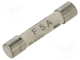 Fuse: fuse; 5A; 500VAC; quick blow; ceramic,cylindrical; 6.3x32mm