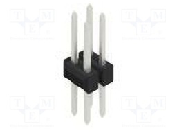 Connector: pin strips; pin header; male; PIN: 4; 2.54mm; THT; 2x2