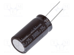 Capacitor: electrolytic; low impedance; THT; 3900uF; 25VDC; ±20%