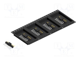Connector: pin strips; pin header; male; PIN: 7; 2.54mm; SMT; 1x7