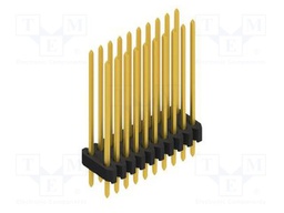 Connector: pin strips; pin header; male; PIN: 20; 1.27mm; THT; 2x10