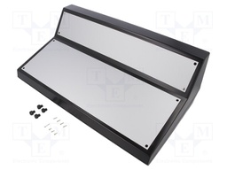 Enclosure: desktop; ABOX; X: 400mm; Y: 230mm; Z: 147mm; ABS; black