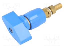 Laboratory clamp; blue; 1kVDC; 200A; Contacts: brass; 143mm