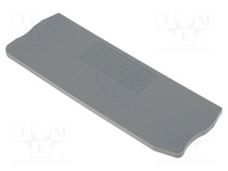 End plate; grey; Width: 2.2mm; Ht: 36.5mm; L: 84mm