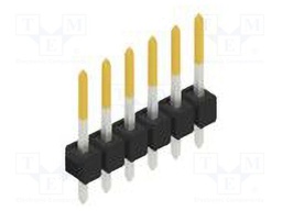Connector: pin strips; pin header; male; PIN: 6; 2.54mm; THT; 1x6