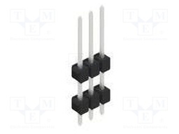 Connector: pin strips; pin header; male; PIN: 3; 2.54mm; THT; 1x3