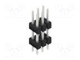Connector: pin strips; pin header; male; PIN: 6; 2.54mm; THT; 2x3