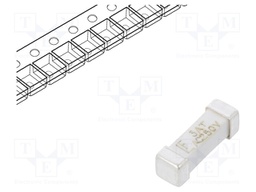 Fuse: fuse; time-lag; 3A; 250VAC; SMD; ceramic; 10,1x3,1x3,25mm
