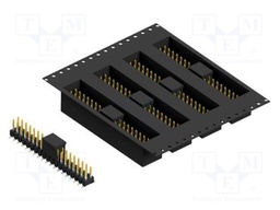 Connector: pin strips; pin header; male; PIN: 38; 2.54mm; SMT; 2x19