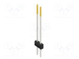 Connector: pin strips; pin header; male; PIN: 2; 2.54mm; THT; 2x1