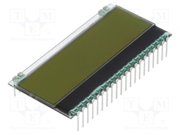 Display: LCD; alphanumeric; STN Positive; 16x3; yellow-green