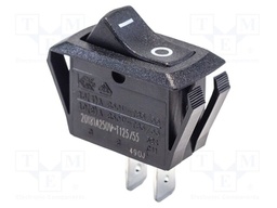 ROCKER SWITCH, SPDT, 20A, 125VAC, PANEL