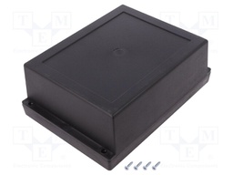 Enclosure: multipurpose; X: 144mm; Y: 198mm; Z: 73mm; ABS; black; IK07