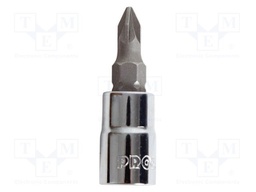 Socket; Bit: Pozidriv®; Size: PZ1; 1/4"; 37mm; Chrom-vanadium steel