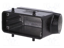 Enclosure: for HDC connectors; Han; size 16B; for cable; angled