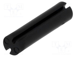 Spacer sleeve; LED; Øout: 5mm; ØLED: 5mm; L: 20.2mm; black; UL94V-2