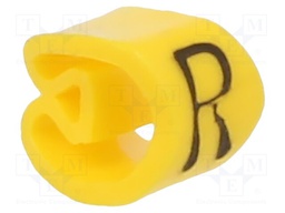 Markers for cables and wires; 2.5÷5mm; PVC; yellow; leaded