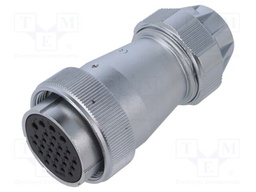 WF40; plug; female; PIN: 26(22+4); IP67; 18÷20mm; soldering; 500V