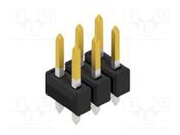 Connector: pin strips; pin header; male; PIN: 6; 2.54mm; THT; 2x3