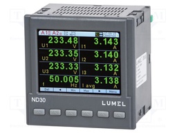 Meter; on panel; digital; LCD 3,5" (320x240),TFT; 45÷65Hz; 1/5A