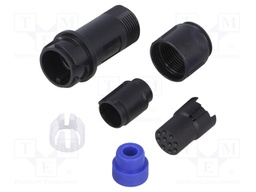 Connector: circular; plug; female; PIN: 10; w/o contacts; for cable