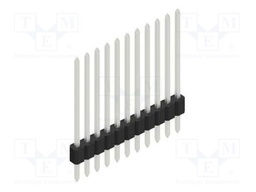 Connector: pin strips; pin header; male; PIN: 11; 1.27mm; THT; 1x11