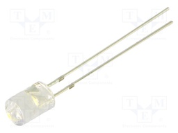 LED; white warm; 5mm; 330mcd; 100°; Front: flat; 2.8÷3.4VDC