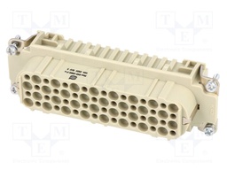 Connector: rectangular; female; Han D HMC; PIN: 64; 64+PE; size 24B