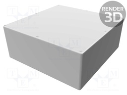Enclosure: multipurpose; X: 250mm; Y: 250mm; Z: 101mm; 1550; natural