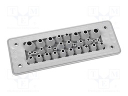 Multigate grommet; grey; Holes no: 30; -40÷90°C; UL94V-0; IP66; MHF