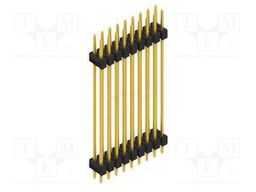 Connector: pin strips; pin header; male; PIN: 18; 2.54mm; THT; 2x9
