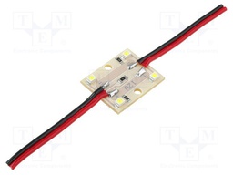 Module: LED; Colour: white; 0.48W; 21(typ)lm; 12VDC; 120°; 27x22mm