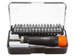 Kit: screwdriver bits; hex key,Phillips,slot,Torx®; precision