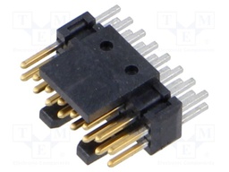 Connector: pin strips; male; PIN: 16; 1.27mm; gold-plated; THT