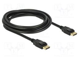 Cable; DisplayPort plug,both sides; DisplayPort 1.2; 3m; black